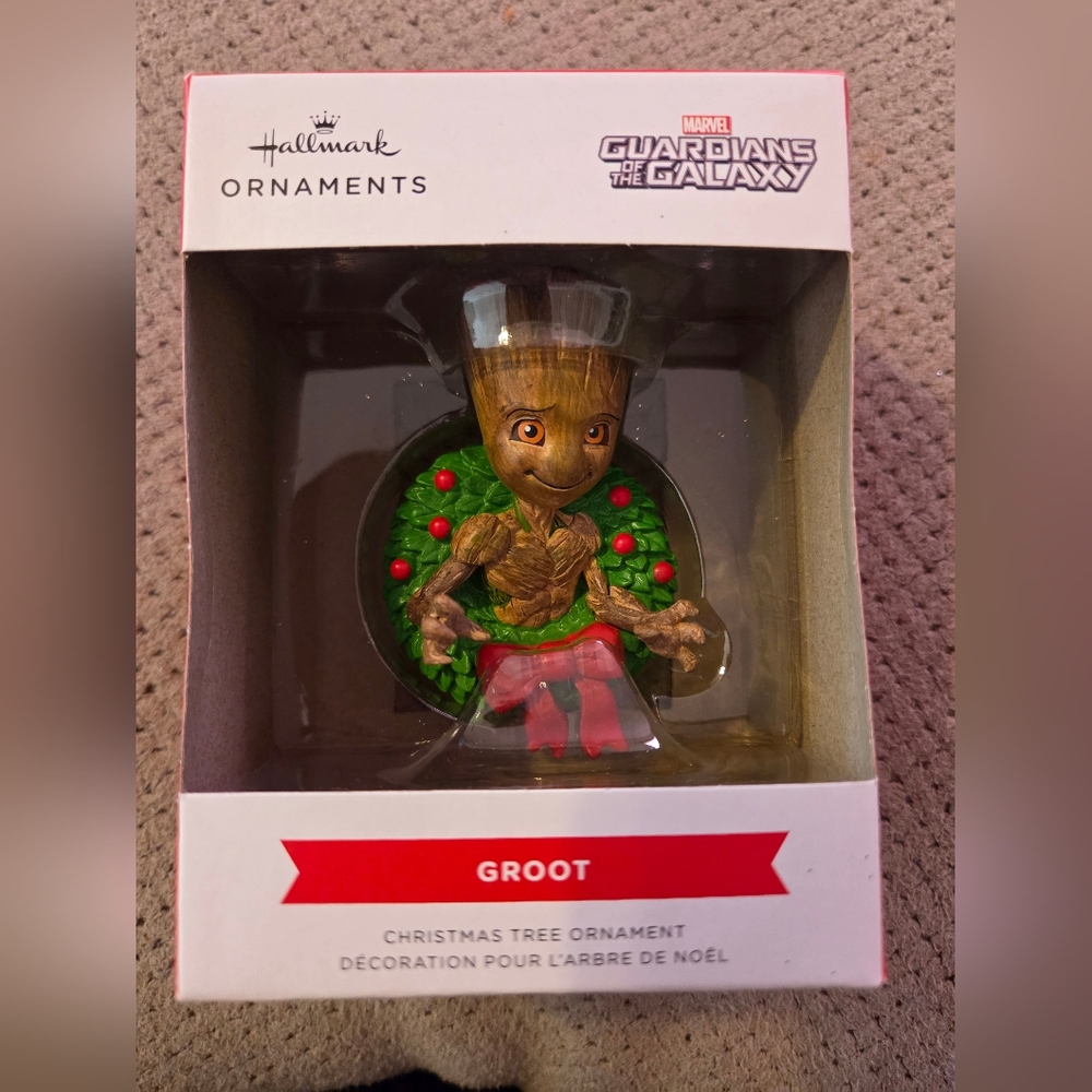 New Hallmark Marvel Guardians of The Galaxy Groot in Holiday Wreath Christmas - Picture 7 of 14